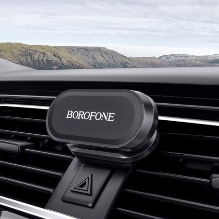 Automobilinis telefono laikiklis Borofone BH29 klijuojamas ant panelės, magnetinis, juodas