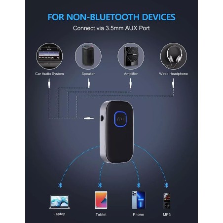 AUX Bluetooth laisvų rankų imtuvas Reach BR-1 juodas
