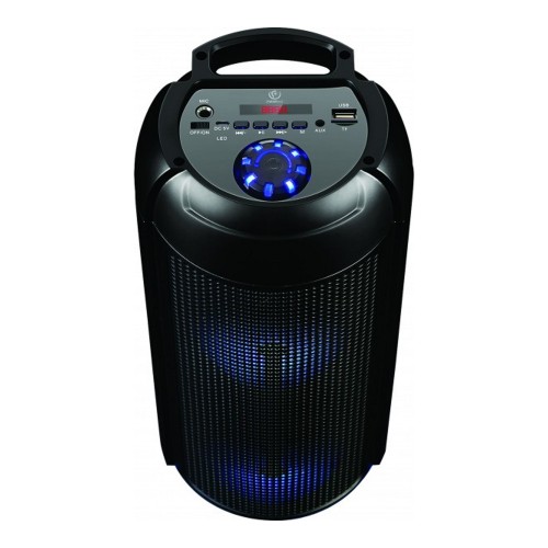 Bluetooth nešiojamas garsiakalbis Rebeltec Partybox 400 (USB, microSD, AUX, HF, RGB šviestuvas)