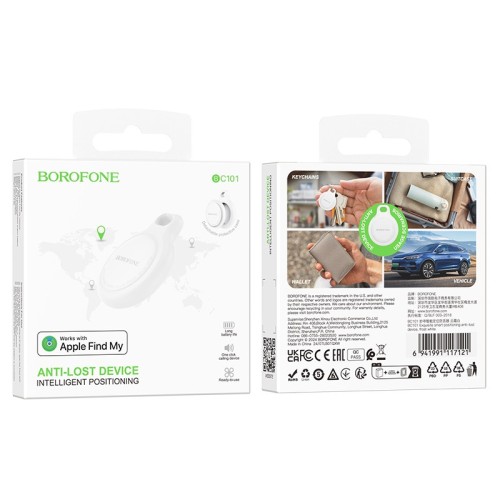 Daiktų ieškiklis Borofone BC101 Anti-Lost Device baltas