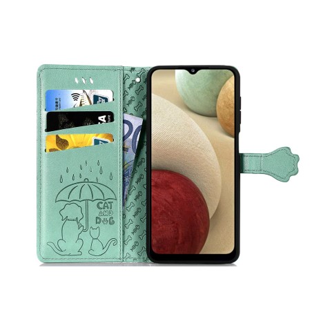 Dėklas Cat-Dog Samsung A155 A15 4G/A156 A15 5G žalias