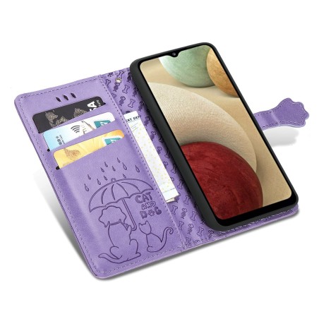 Dėklas Cat-Dog Samsung A346 A34 5G violetinis