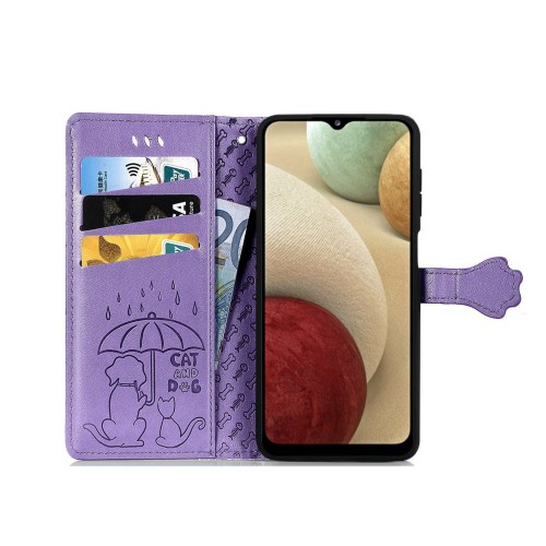 Dėklas Cat-Dog Samsung A356 A35 5G violetinis