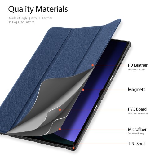 Dėklas Dux Ducis Domo Samsung X920 Tab S10 Ultra tamsiai mėlynas