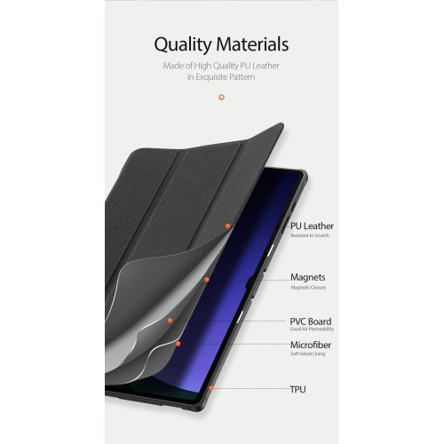 Dėklas Dux Ducis Domo Samsung X920 Tab S10 Ultra tamsiai mėlynas