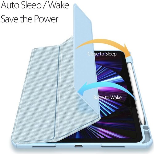 Dėklas Dux Ducis Toby Samsung X810/X816 Tab S9 Plus/X610/X616 Tab S9 FE Plus mėlynas