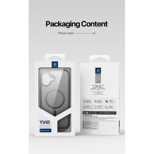 Dėklas Dux Ducis Yind Apple iPhone 16 juodas