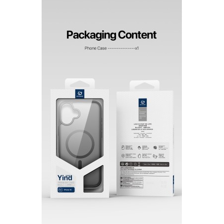 Dėklas Dux Ducis Yind Apple iPhone 16 juodas