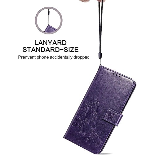 Dėklas Flower Book Samsung A165 A16 4G/A166 A16 5G violetinis