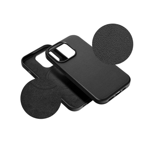 Dėklas Mag Leather Case Apple iPhone 16 Plus tamsiai violetinis