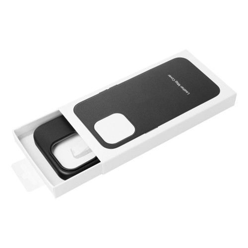 Dėklas Mag Leather Case Apple iPhone 16 Plus tamsiai violetinis