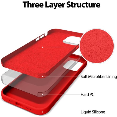 Dėklas Mercury Silicone Case Apple iPhone 15 Plus raudonas