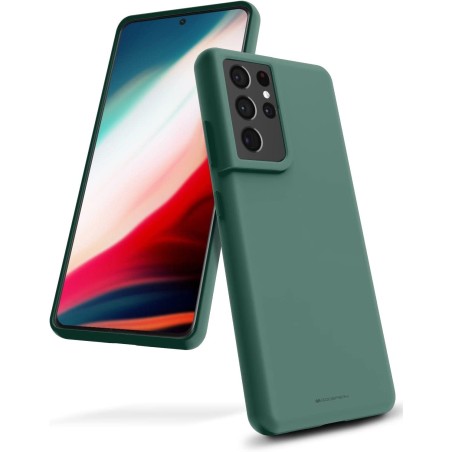 Dėklas Mercury Silicone Case Samsung S936 S25+ tamsiai žalias