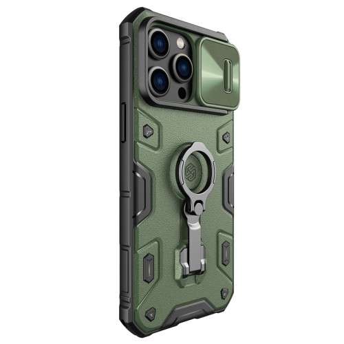 Dėklas Nillkin CamShield Armor Pro Apple iPhone 14 Pro žalias