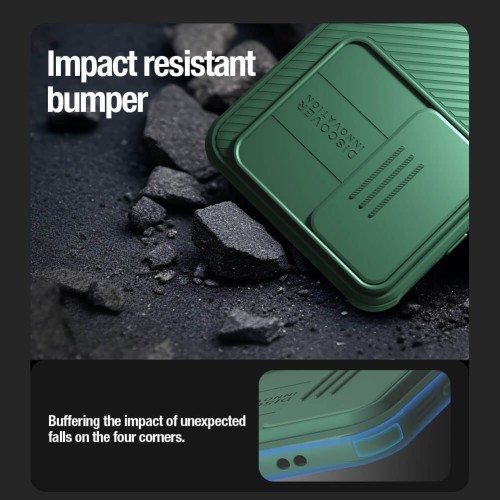 Dėklas Nillkin CamShield Pro Samsung S926 S24 Plus žalias