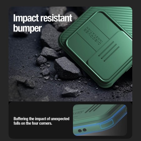 Dėklas Nillkin CamShield Pro Samsung S926 S24 Plus žalias