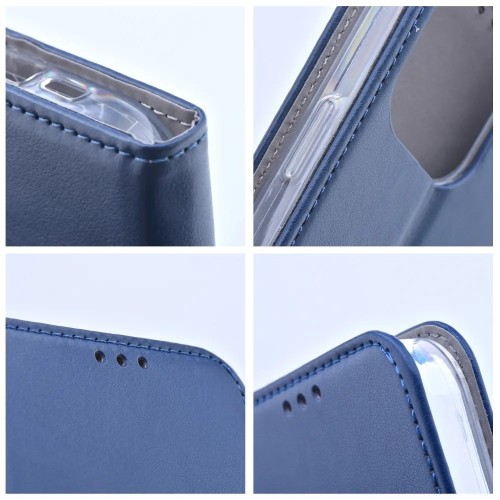 Dėklas Smart Magnetic Samsung A165 A16 4G/A166 A16 5G tamsiai mėlynas