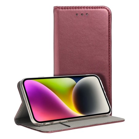 Dėklas Smart Magnetic Samsung A366 A36 5G tamsiai raudonas