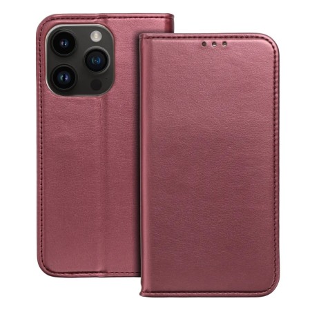 Dėklas Smart Magnetic Samsung A366 A36 5G tamsiai raudonas