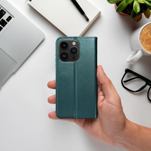 Dėklas Smart Magnetic Samsung A366 A36 5G tamsiai žalias