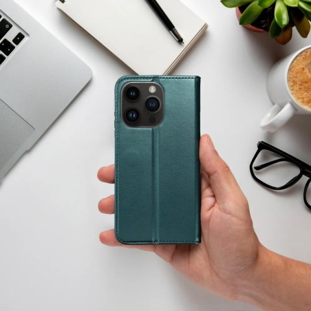 Dėklas Smart Magnetic Samsung A366 A36 5G tamsiai žalias
