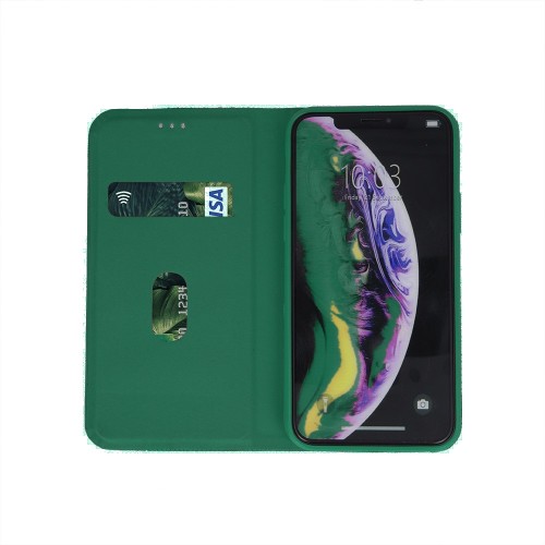 Dėklas Smart Senso Samsung A155 A15 4G/A156 A15 5G tamsiai žalias