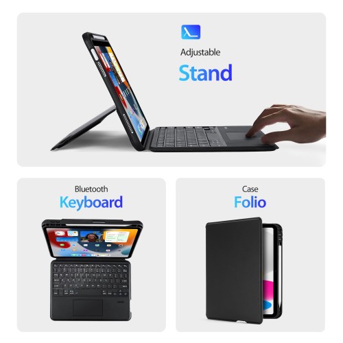 Dėklas su klaviatūra Dux Ducis DK Apple iPad 10.9 2022 juodas