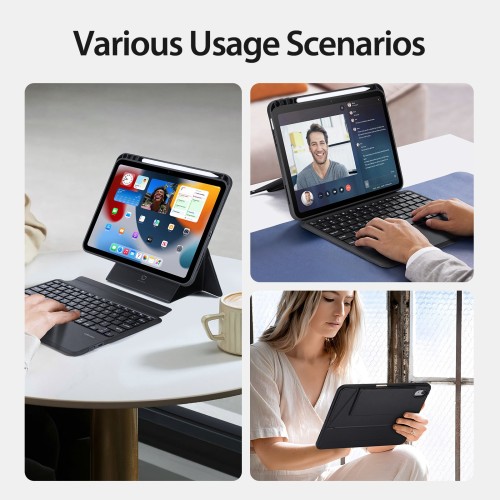 Dėklas su klaviatūra Dux Ducis DK Apple iPad 10.9 2022 juodas