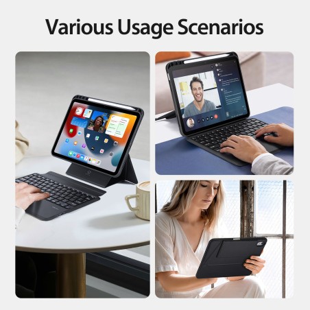 Dėklas su klaviatūra Dux Ducis DK Apple iPad 10.9 2022 juodas