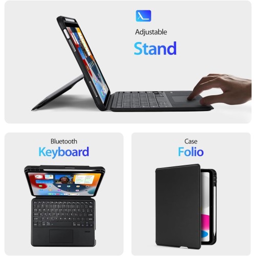 Dėklas su klaviatūra Dux Ducis DK Apple iPad Pro 11 2018/2020/2021/2022 juodas