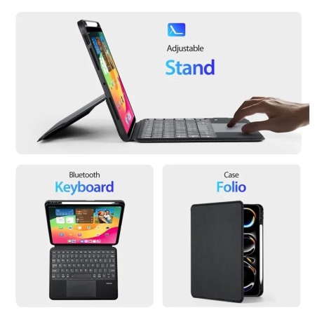 Dėklas su klaviatūra Dux Ducis DK Apple iPad Pro 11 2024 juodas