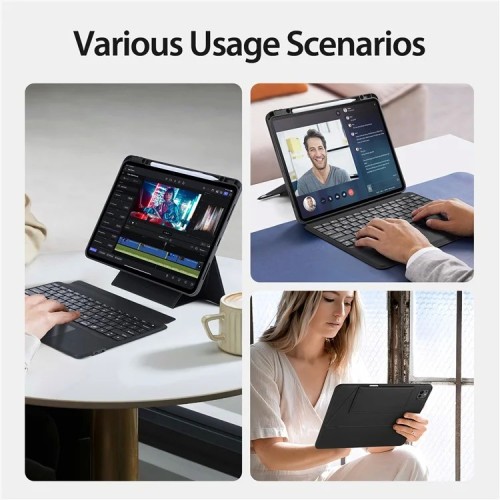 Dėklas su klaviatūra Dux Ducis DK Apple iPad Pro 12.9 2024 juodas