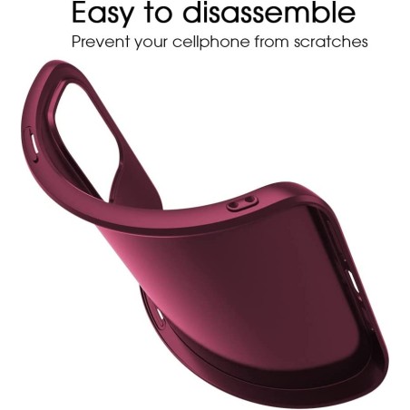 Dėklas X-Level Guardian Xiaomi Redmi 11A/12C/Poco C55 tamsiai raudonas