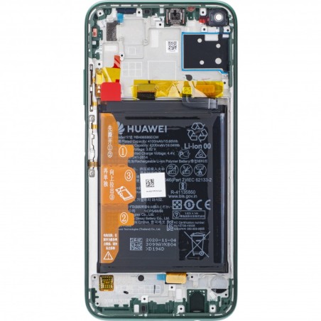 Ekranas Huawei P40 Lite su lietimui jautriu stikliuku, rėmeliu ir baterija Crush Green (service pack)