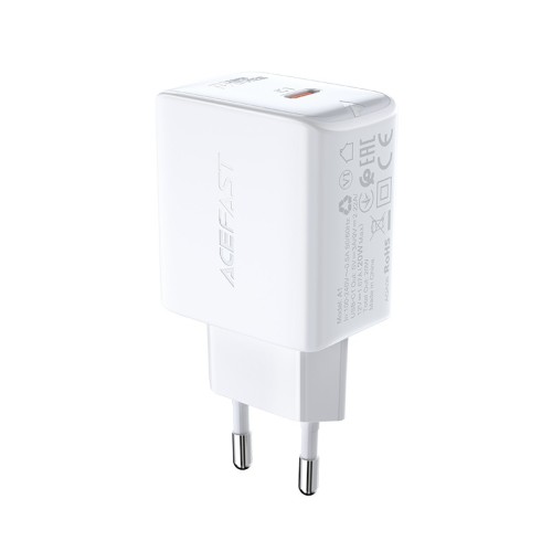 Įkroviklis Acefast A1 20W USB-C baltas