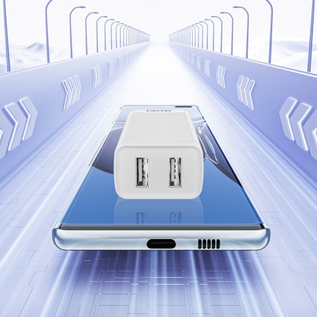 Įkroviklis Awei C15-EU 10W 2xUSB-A baltas