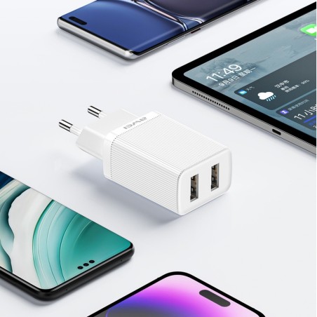 Įkroviklis Awei C15-EU 10W 2xUSB-A baltas