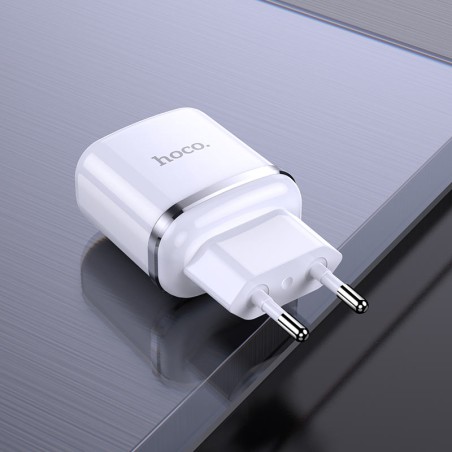 Įkroviklis Hoco N4 12W 2xUSB-A baltas