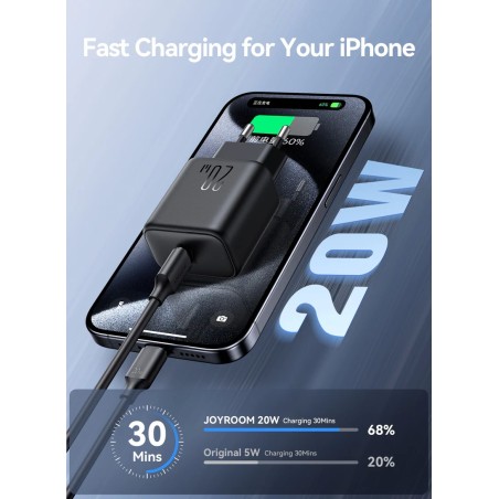 Įkroviklis Joyroom JR-TCF20 20W USB-C juodas