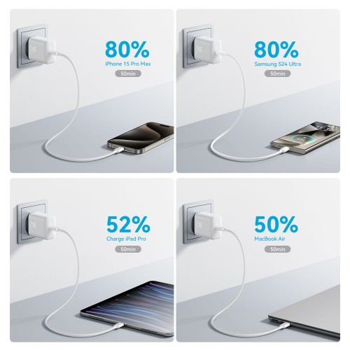 Įkroviklis Joyroom JR-TCF24 30W USB-C baltas