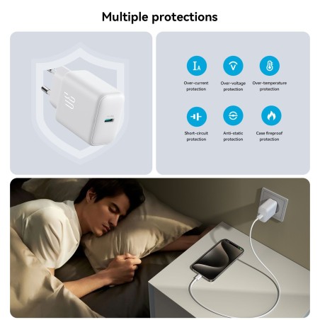 Įkroviklis Joyroom JR-TCF24 30W USB-C baltas