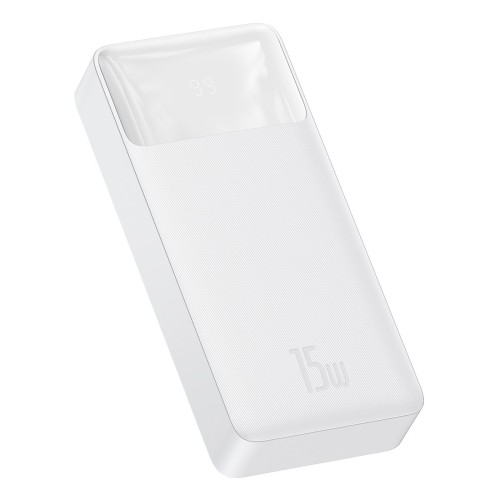 Išorinė baterija Power Bank Baseus Bipow 15W 20000mAh + MicroUSB 0.25m balta PPBD050102