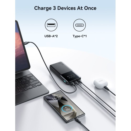 Išorinė baterija Power Bank Joyroom JR-PBF20 22.5W 10000mAh juoda