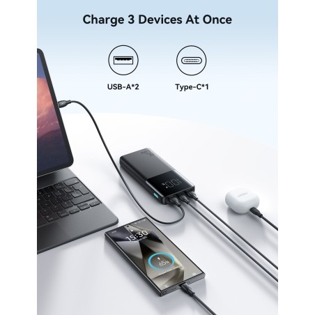 Išorinė baterija Power Bank Joyroom JR-PBF20 22.5W 10000mAh juoda