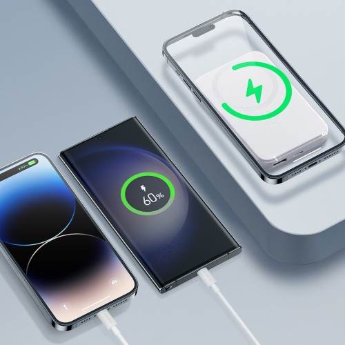 Išorinė baterija Power Bank Joyroom JR-W020 20W Magnetic Wireless 10000mAh balta