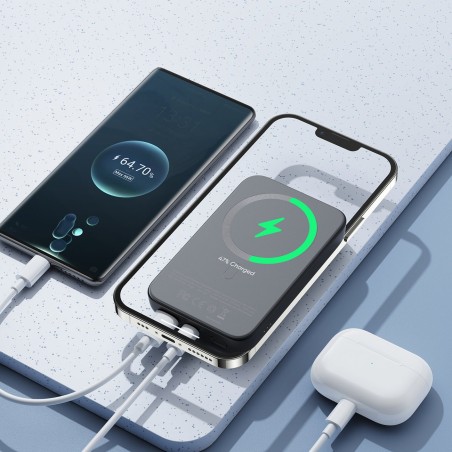 Išorinė baterija Power Bank Joyroom JR-W020 20W Magnetic Wireless 10000mAh juoda