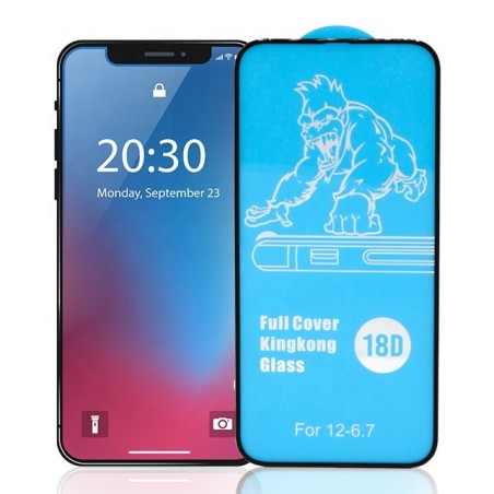 LCD apsauginis stikliukas 18D Airbag Shockproof Samsung A145 A14 4G/A146 A14 5G juodas