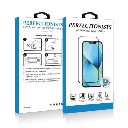 LCD apsauginis stikliukas 5D Perfectionists Samsung A145 A14 4G/A146 A14 5G lenktas juodas