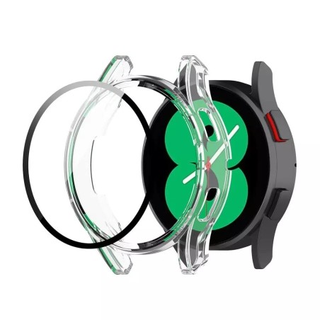 LCD apsauginis stikliukas/dėklas 360 degree cover Samsung Watch Active 2 44mm skaidrus