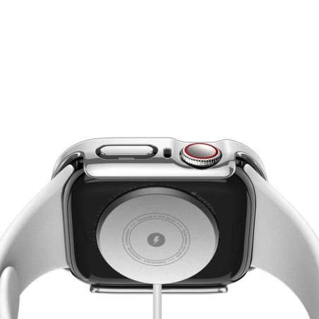 LCD apsauginis stikliukas/dėklas Dux Ducis Hamo Apple Watch 41mm sidabrinis